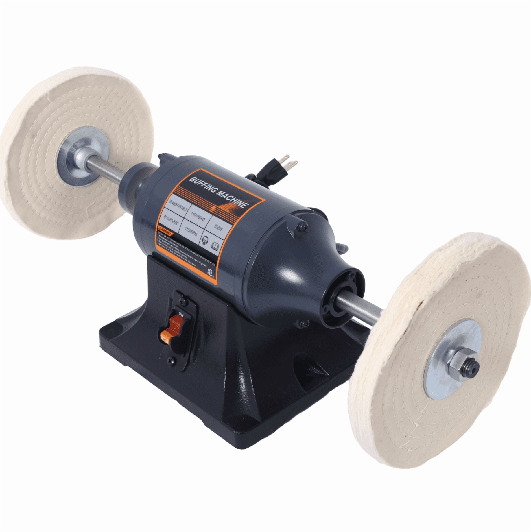 8-Inch Electric Polisher Buffer, 4-Pole Motor, 4 Buffing Wheels, CSA