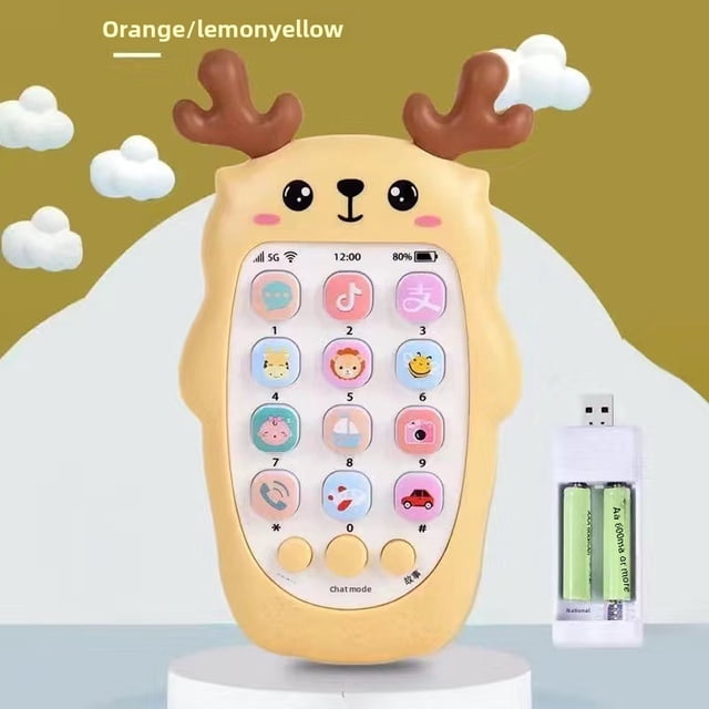 Interactive Musical Toy Phone for Toddlers 4-6 Years: Educational Learning Tool with Intelligent Realistic Design, Enhances Cognitive Skills & Parent-Child Interaction, Battery Operated Fun Play for