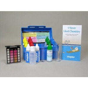 taylor technologies k-1005 pool test kit, residential trouble-shooter pool &amp; spa alkalintybromine &amp; chlorine
