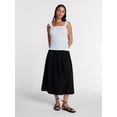 thumbnail image 3 of Time and Tru Women's Smocked Cotton Tank Top with Ruffle Straps, Sizes XS-XXXL, 3 of 6