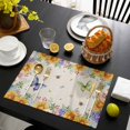 thumbnail image 3 of Watercolor Flowers Placemats Set of 4, Spring Sunflowers Daisy Butterflies Beige Placemats for Dining Table, Place Mats for Kitchen Tabletop, Waterproof Wipeable Dining Table Mats Set, 3 of 9