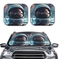 thumbnail image 2 of Windshield Sun Shade, Astronaut Helmet Reflections Foldable Car Sun Shade Windshield for Front, 2 Pieces, 2 of 7