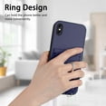 thumbnail image 2 of for iPhone X/XS PU Leather Case, Wallet Case with Ring Stand Kickstand Shockproof Protective for Women Girls Card Holder Slot Stand Shoulder Strap Case for iPhone X/XS, Blue, 2 of 8