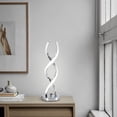 thumbnail image 6 of ADISUN LED Modern Table Lamp Dimmable Spiral Desk Lamps Touch Control Bedside Nightstand Light with USB Charging Ports for Bedroom Living Room Office, Silver, 6 of 9