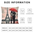 thumbnail image 5 of BANET Red Trees Square Throw Pillow Covers, Eiffel Tower Decorative Couch Pillowcase with Hidden Zipper, Double Side Print Throws Cushion Cover for Bed Sofa 22x22in, 5 of 5
