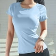 thumbnail image 4 of Short Sleeve Workout Tops for Women Stretchy Slim Fit Running Sports Shirts Mesh Yoga Gym Top, 4 of 8