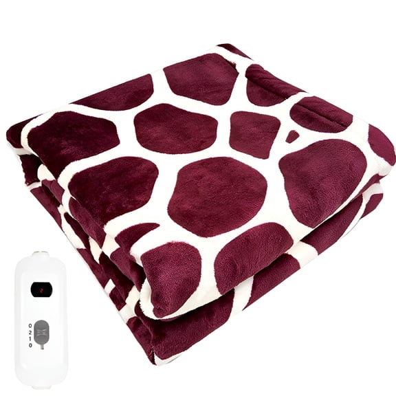 HIBIBUD Deer Pattern Soft Flannel Electric Blanket