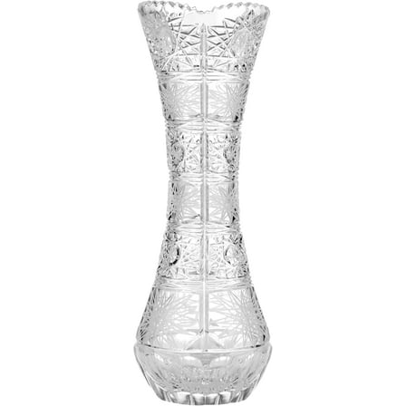 Bohemian Crystal AU50326 9¼" Vase 23 cm, Decorative Centerpiece, Czech Crystal, Flower Vase