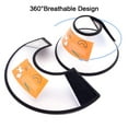 thumbnail image 2 of White PVC Soft Pet Surgery Recovery Collar - Breathable Elizabethan Neck Protector for Dogs, Adjustable 15-18cm Neck Circumference, 11cm Depth, Lightweight 35g Post-Op Wound Protection Collar, 2 of 7
