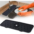 thumbnail image 3 of 2-Pack Faucet splash guard mat drying water splash pad silicon mat customized kitchen splash guard for sink faucet saver black, 3 of 4