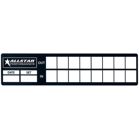 Allstar Performance Information Sticker - Allstar Tire Log - Set of 8