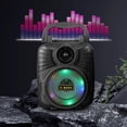 thumbnail image 4 of Altavoz Bluetooth, teléfono móvil portátil para exteriores, inserción de tarjetas, memoria USB, luz de marcha colorida, sistema de audio portátil pequeño inalámbrico Bluetooth, 4 of 8