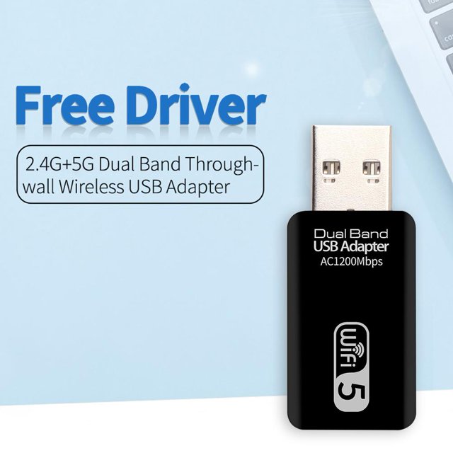 WD-4601AC 1200Mbps Tarjeta de red wifi USB 2.4G / 5G Adaptador inalámbrico de doble banda Likrtyny Para estrenar