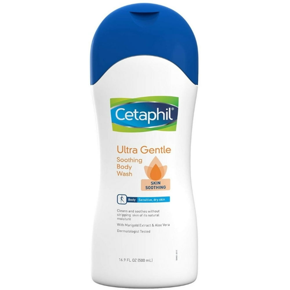 Cetaphil Ultra Gentle Body Wash, Skin Soothing, 16.9 oz (Pack of 2