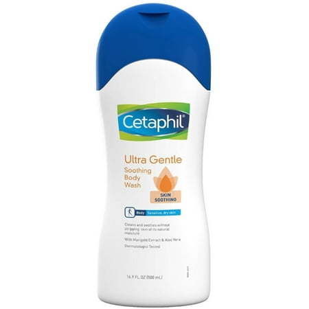 Cetaphil Ultra Gentle Body Wash, Skin Soothing, 16.9 oz (Pack of 6)
