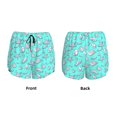 thumbnail image 5 of Picia Seashell And Starfish Pattern Women's 2 in 1 Athletic Running Shorts High Waisted Workout Casual Gym Sweat Shorts with Comfy Liner Zipper Pockets-Large, 5 of 9