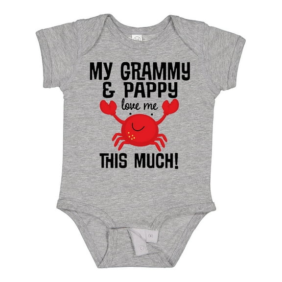 Inktastic Grammy and Pappy Love Me Boys or Girls Baby Bodysuit