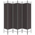 thumbnail image 2 of vidaXL 6-Panel Room Divider Brown 240x200 cm Fabric, 2 of 5