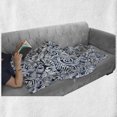 thumbnail image 6 of Popstar Party Soft Flannel Fleece Throw Blanket, Cartoon Style Hand Drawn Doodles Music Theme Line Art Print, Cozy Plush for Indoor and Outdoor Use, 50" x 60", Blue Dark Blue White, by Ambesonne, 6 of 6