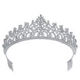 thumbnail image 1 of Bride Tiara Dainty Rhinestone: Princess Tiara Wedding Party Crown with Hair Comb, 1 of 5