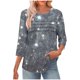 thumbnail image 2 of Heisall Womens Tops 3/4 Sleeve Round Neck Loose Casual Tshirts Striped Print Pullover, 2 of 6