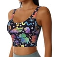 thumbnail image 2 of Daiia Colorful Animals Printed Women's Sports Bra, Breathable Activewear Bra with U-Back Design and Removable Pads, Comfortable and Supportive for Yoga, Workout-X-Large, 2 of 8