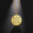 thumbnail image 1 of Saturn Jupiter Solomon Necklace Magic Square Talisman Stainless Steel Occult Pendants Jewelry Christmas Present, 1 of 5