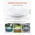 thumbnail image 4 of VEVOR Inflatable Hot Tub Cover, 5.4 Ft Round Hot Tub Cover Protector, Insulated Spa Covers for Inflatable Hottub, Weatherproof and Waterproof Energy Saving Lid for Outdoor Use, White, 4 of 9