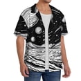 thumbnail image 4 of Fotbe Cosmic Landscape Celestial Art print Short Sleeve Button Down Shirts for Men Casual Summer Beach Wrinkle Free Shirt-Medium, 4 of 7