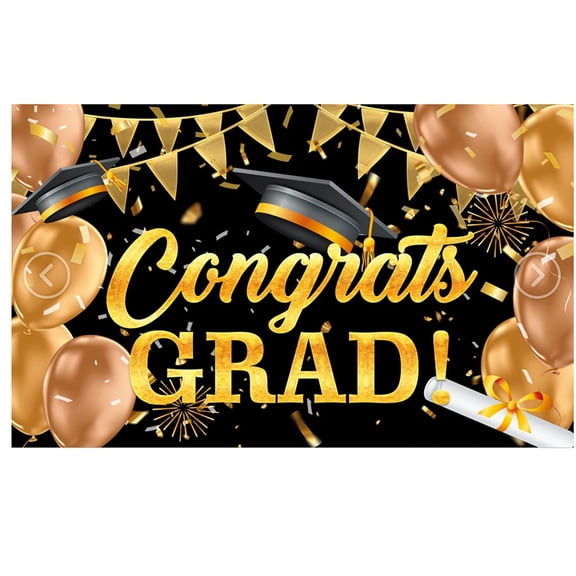 Xtralarge Congrats Grad Banner - 72x44 Inch | Congrats Grad We are So Proud of You Banner, Graduation Decorations Class of 2026 | 2026 Graduation Decorations, Graduation Party Decorations, #D