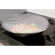 Oil/Grease Splatter Screen for Fry Pan 11.3. Hot Oil Splash Guard, Prevent, and Protects Skin from Burns. Splatter Guard for Stove Cooking Keeps Kitchen Clean Stainless Steel Iron Skillet Lid