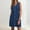Dark Blue, variant on Omen's Casual Solid Color Sleeveless Straight Denim Dress With Button Down Pockets plus Size for Women with Lace Dress Formal Occasion Dress plus Size Maxi Dresses for Women Petite plus Size Dresses