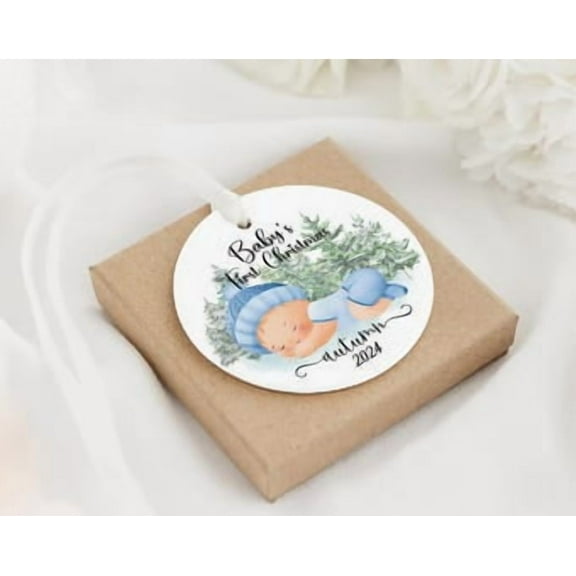 Personalized Babyâ€™s First Christmas Ornament 2025 Xmas Ornament For Baby Boy Or Girl Custom Name Keepsake for Newborn