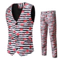 thumbnail image 2 of Mikilon Men's Valentine's Day Suit Vest + Suit Pants Two-piece Suit, 2 of 9