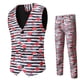 thumbnail image 1 of Chaleco de traje de día de San Valentín de moda para hombre + Pantalones de traje Traje de dos piezas Pompotops  oipoqjl22339, 1 of 9