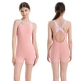 thumbnail image 2 of Shadoumai Girls One Piece Swimsuit Size 16 Modest Ruched Tankini Set Lightweight Color Block Ruffle Bathing Suit Swimwear with Cover Up Skirt Spaghetti Strap, 2 of 8