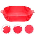 thumbnail image 3 of Doublure de Friteuse à Air Chaud Résistante à la Chaleur en Silicone Réutilisable Tapis de Cuisson pour Friteuse à Air, 3 of 8