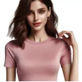 thumbnail image 2 of Playera De Mujer Manga Corta Slim Fit Stretch Ligera Y Suave, 2 of 2