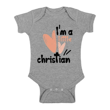 Awkward Styles I'm a Little Christian Bodysuit for Newborn Baby Birthday Gifts for 1 Year Old Cute Baby Boy Baby Girl Religious Clothing Gifts for God Lover Christian One Piece