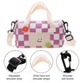 thumbnail image 3 of Bolso tipo cubo con diseño de tablero de ajedrez Monedero de lona estilo occidental, 3 of 6