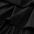 thumbnail image 3 of Économies à Durée Limitée, Jupe Mini à Franges pour Femmes Couleur Unie Col en V Sans Manches Jupe Courte Fête Ou Décontractée Été Légère à Porter Sans Effort Chic/polyester,Spandex,Noir,Sopatenor, 3 of 8