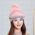 thumbnail image 6 of Clearance! Hassda Womens Winter Hat 3PCS Womens Winter Scarf Set Thickend Knitted Hat Scarf Face Cover Outdoor Winter Hats for Women Knit Hats for Women Pink 2, 6 of 7