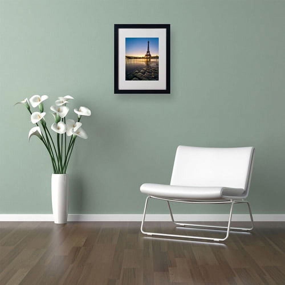 Trademark Fine Art "Sunrise In Paris" Framed Canvas Art by Mathieu Rivrin
