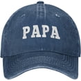 thumbnail image 3 of Papa Hat Adjustable Vintage Washed Cotton Dad Baseball Cap Gifts for Men Grandpa Dad Husband, 3 of 8