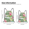 thumbnail image 2 of Sikiie Tropical Flamingo Drawstring Backpack Drawstring Bags, Draw String Back Bag for Sports, Gym, Travel, Swimming, Beach-Small, 2 of 6