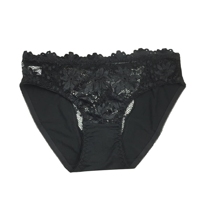HUPOM Period Thong Underwear For Women Panties For Women Thong Leisure Tie  Drop Waist Black One Size
