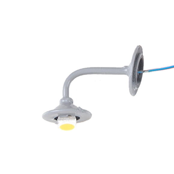 Wosthever Luces de jardín, de arena para construcción, modelo a escala para exteriores, poste de luz LED de Metal, accesorios para Artesanía Verde (luz blanca)
