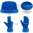 thumbnail image 4 of Loritta winter hats for women Long Classic Scarf Warmer Gloves Set Winter Accessories for Women Gemstone Blue, 4 of 5