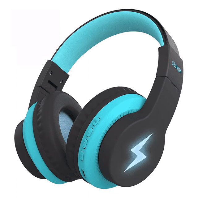 Auriculares Bluetooth Diadema Inalámbricos 45h Para Niños Negro Azul