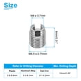 thumbnail image 2 of Uxcell 40 pack 303 Stainless Steel Self-Tapping Threaded Inserts M4 x M6.5 x 8mm, 2 of 6